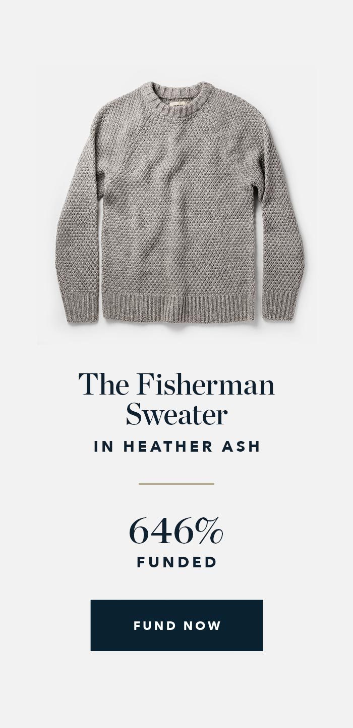 The Fisherman Sweater in Heather Ash