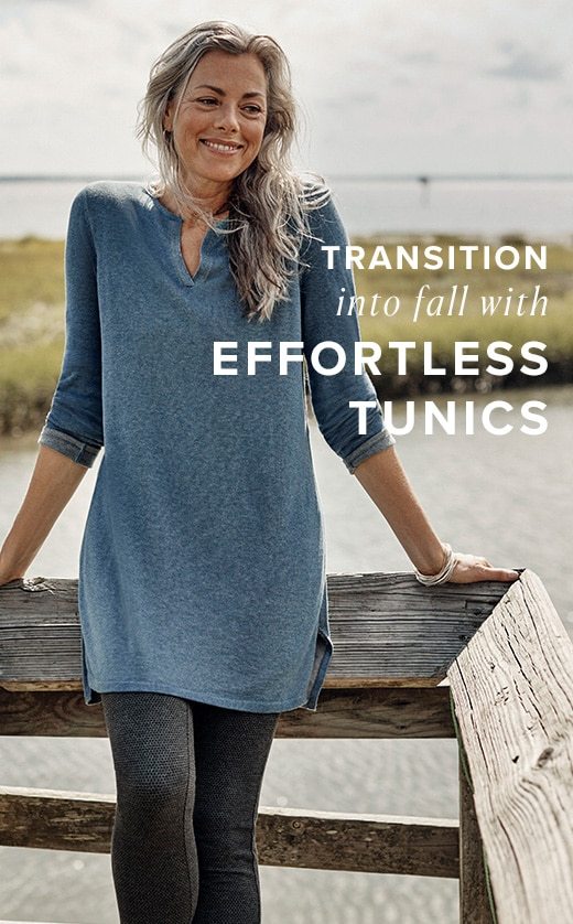 Transition into fall with effortless tunics »
