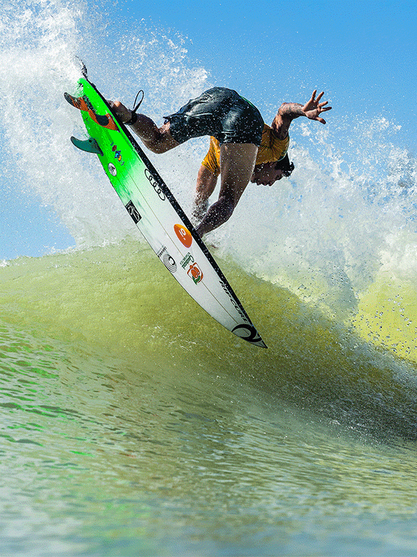 Gabby at the Surf Ranch Pro in 2018