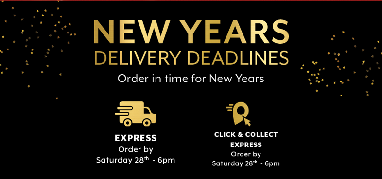 New years delivery deadlines 