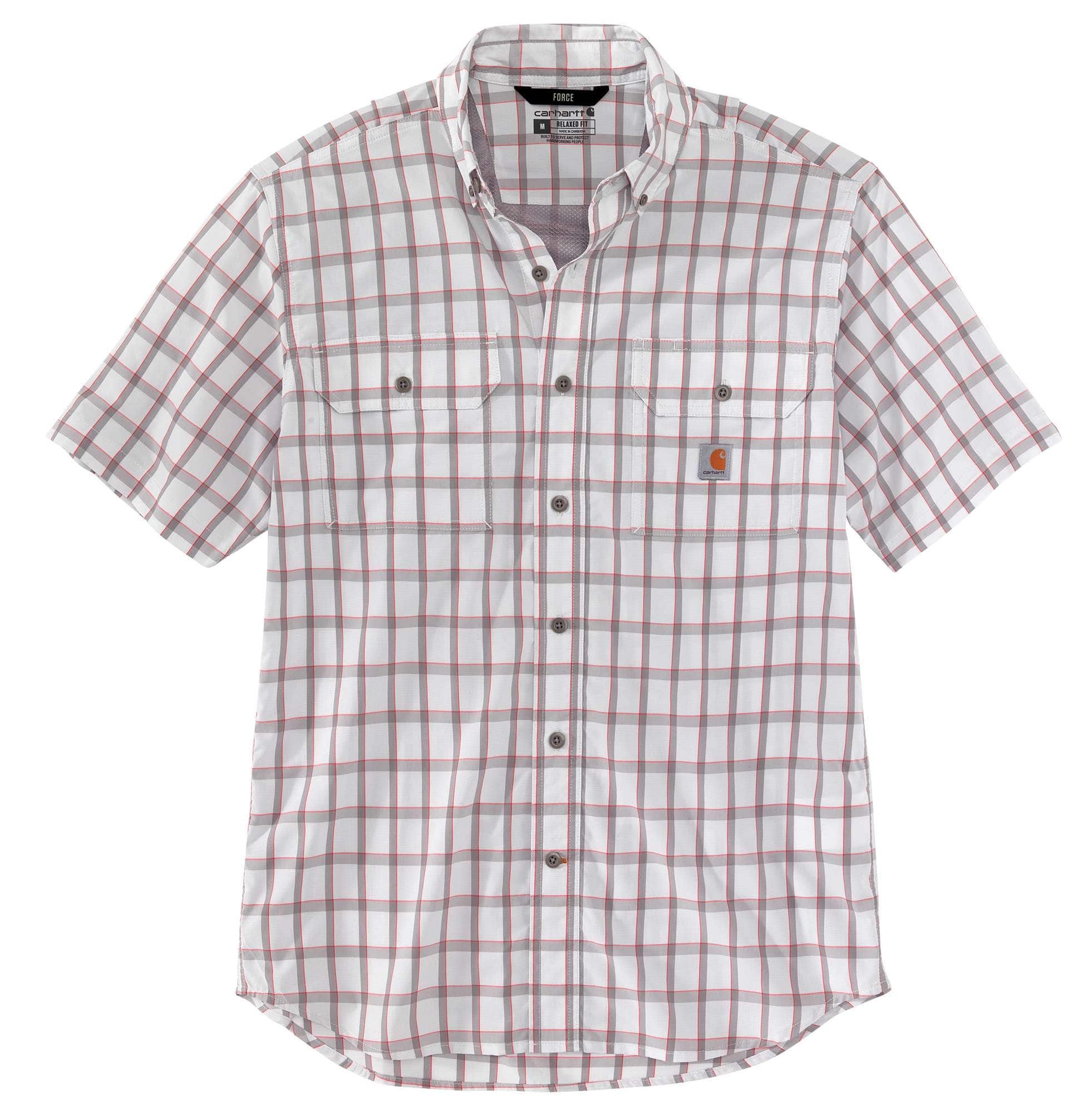 Carhartt Force® Relaxed Fit Lightweight Short-Sleeve Plaid Shirt