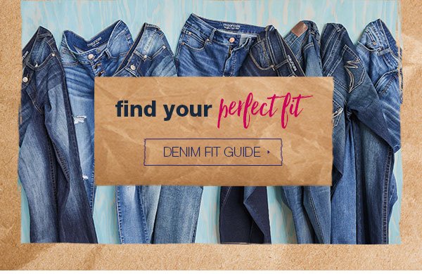 Find your perfect fit. Denim fit guide.