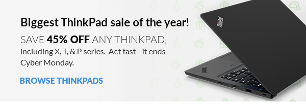 Save on ThinkPads this holiday season