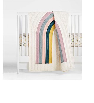 Asha Organic Rainbow Crib Bedding