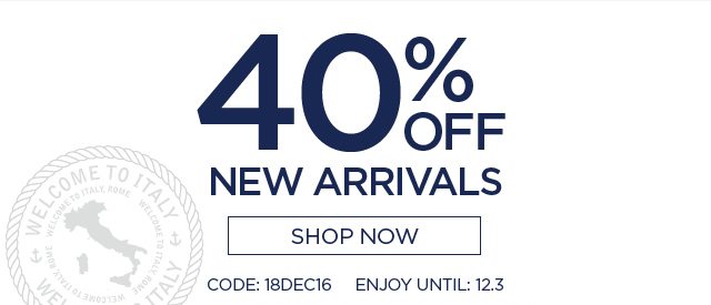 40% Off New Arrivals - Shop Now