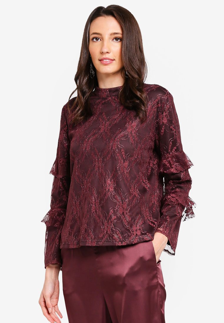 Lace Top With Frills