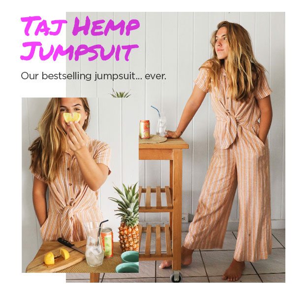 Shop the Taj Hemp Jumpsuit - Our bestselling jumpsuit... ever.