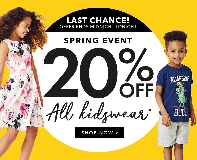 Spring Saver | 20% off Kidswear