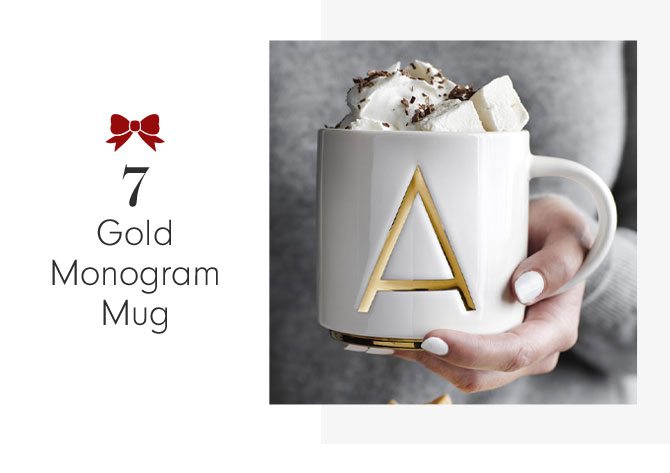 7 - Gold Monogram Mug