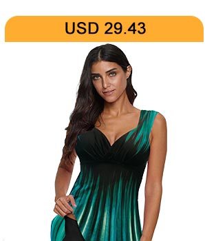 Ombre Print Wide Strap Swimdress and Shorts