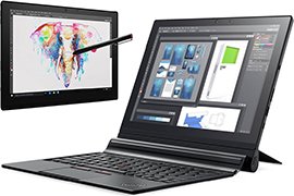 Lenovo ThinkPad X1 Intel Core m5-6Y75 12 FHD+ (2160 x 1440) IPS Touch Convertible Hybrid Laptop w/ 128GB SSD, Stylus & Detachable Keyboard