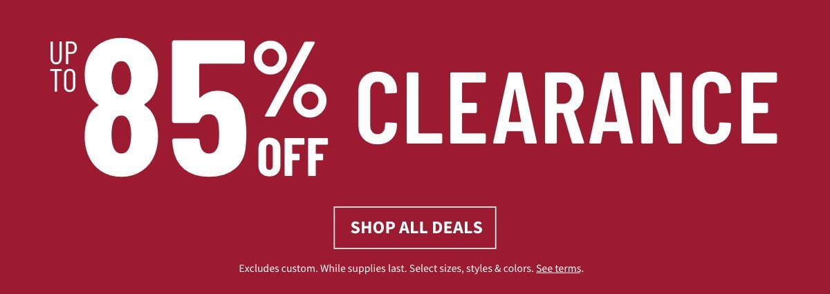 Up to 85% Off Clearance - shop all deals