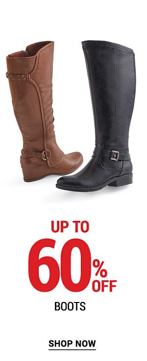 Up to 60% off boots. Shop Now.