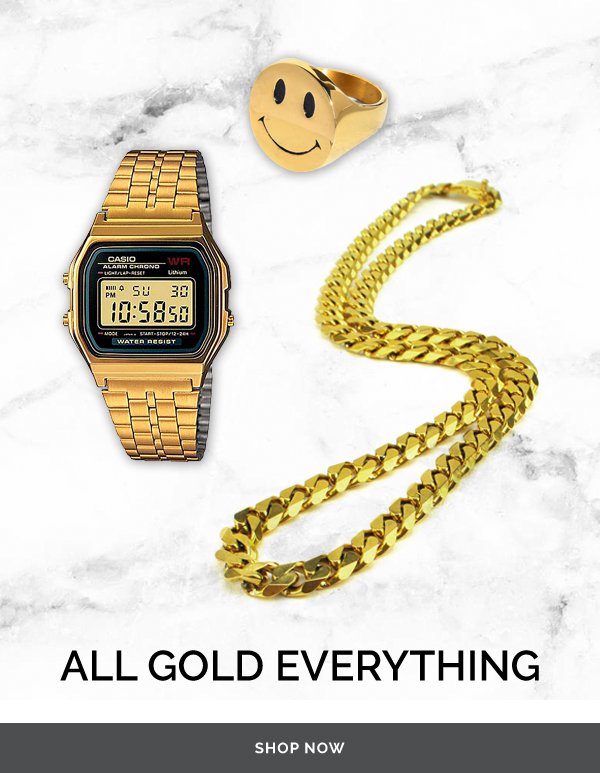 All Gold Everything - Apparel and Accessories - Shop Now