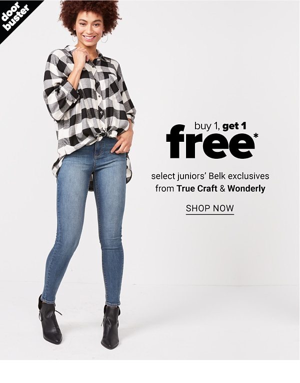 Buy 1 Get 1 Free Select Juniors Clothing from True Craft and Wonderly - Shop Now