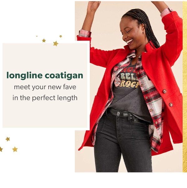 Longline coatigan. Meet your new fave in the perfect length.