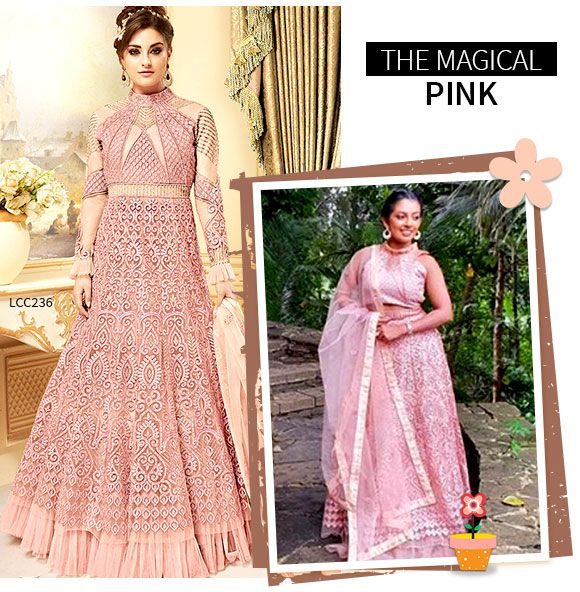 Explore a lively line-up of Pink Embroidered Lehengas. Shop!