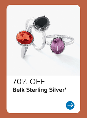 Three gemstone rings. 70% off Belk Sterling Silver.