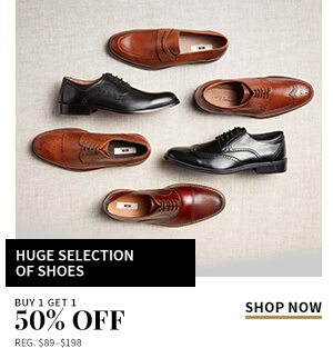 Huge Selection of Shoes Buy 1 Get 1 50% Off