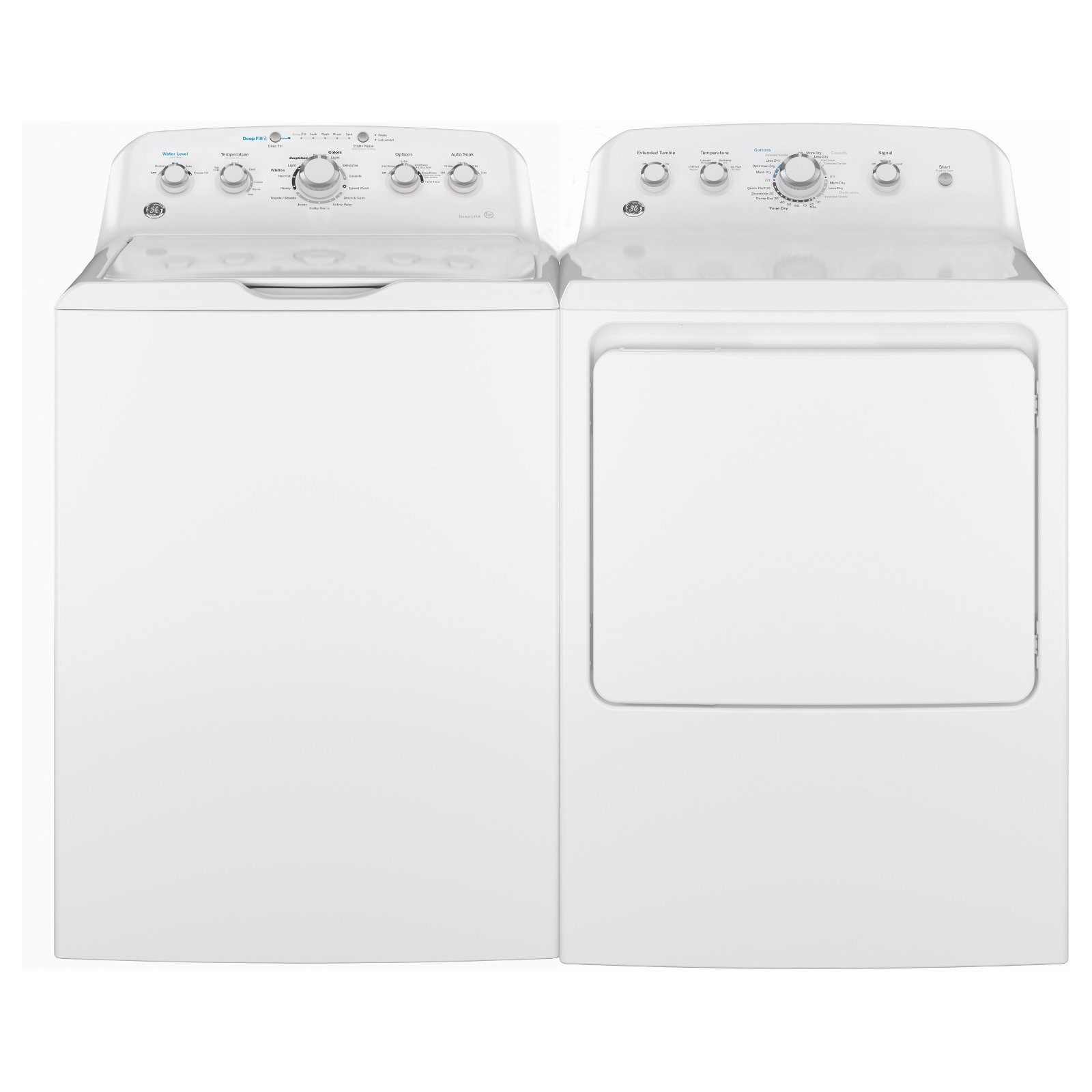 General Electric 14 Cycle Top Load Washer and Electric Dryer Pair - White