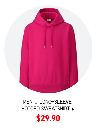 MEN U LONG-SLEEVE HOODED SWEATSHIRT $29.90 - SHOP MEN