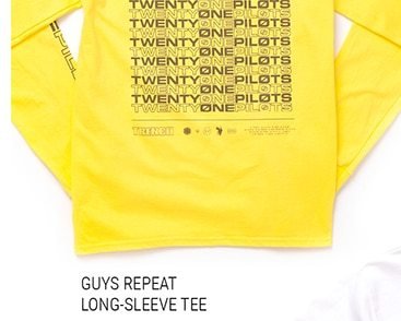 Guys Repeat Logo Long Sleeve Tee