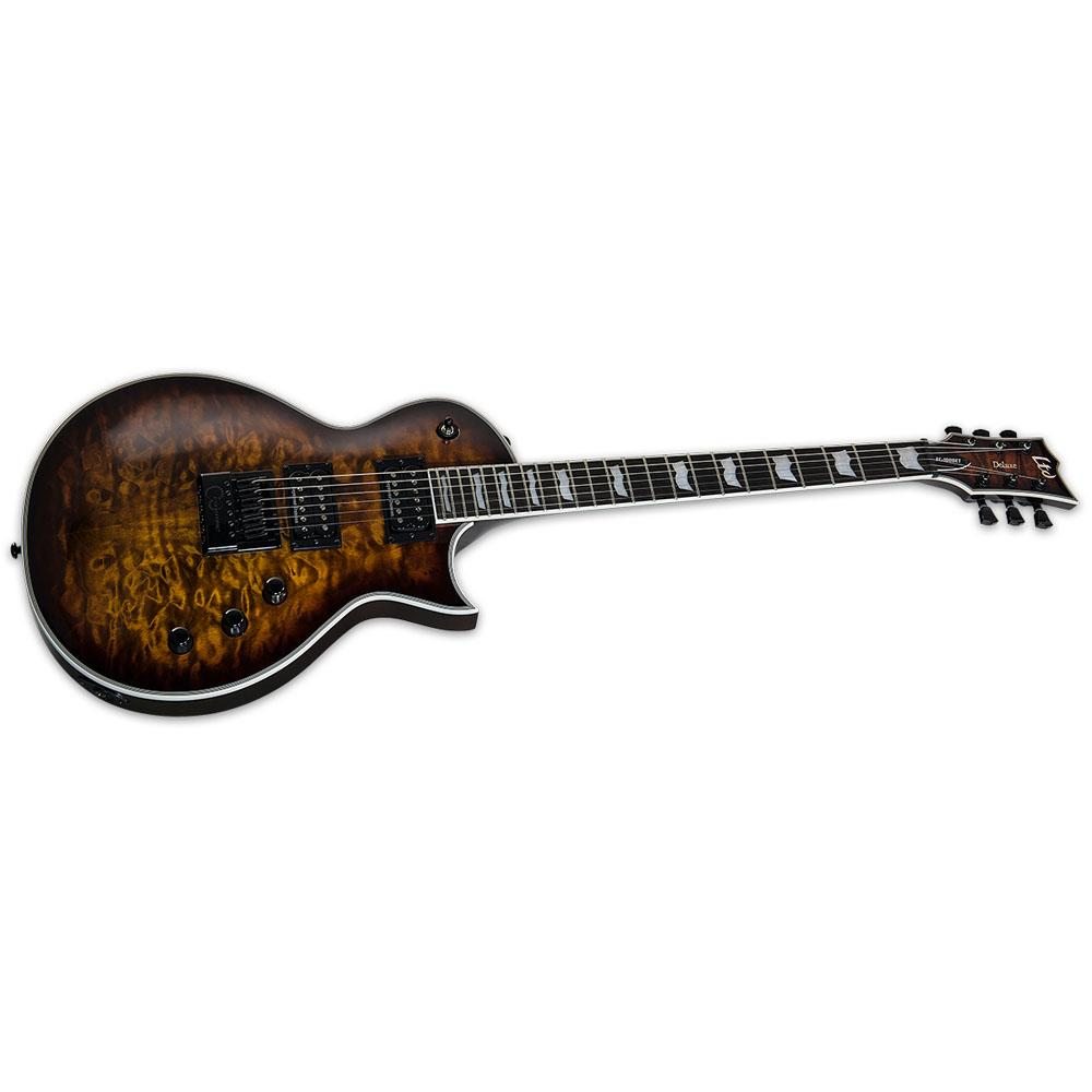 Image of ESP EC-1000 Evertune 6-String Electric Guitar - Macassar Ebony Fretboard - Dark Brown Sunburst