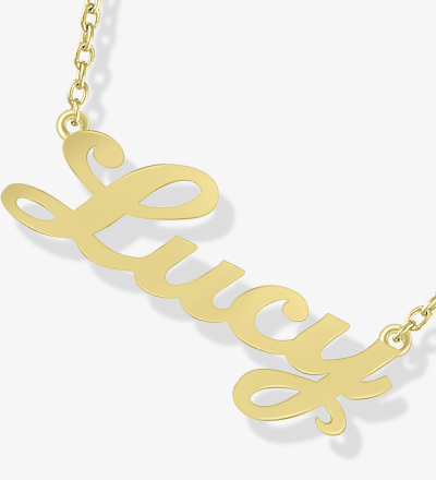 Gold Nameplate Necklace