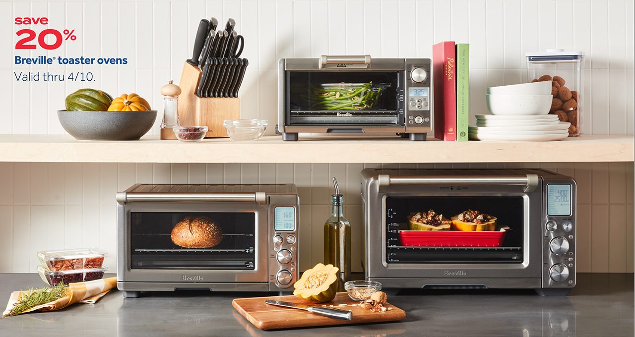 save 20% Breville toaster ovens | Valid thru 4/10.