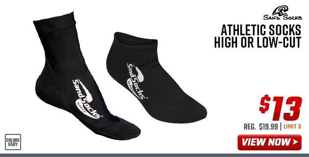 SAND SOCKS Athletic SocksHigh or Low-Cut 