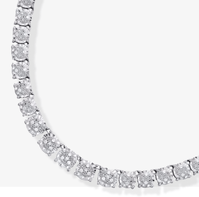 Diamond Tennis Necklace 1/2 ct tw Sterling Silver