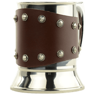 Medieval Tankard with Studded Leather Wrap