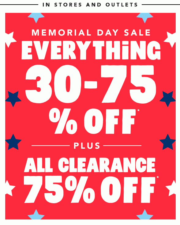 Everything 30% to 75% Off