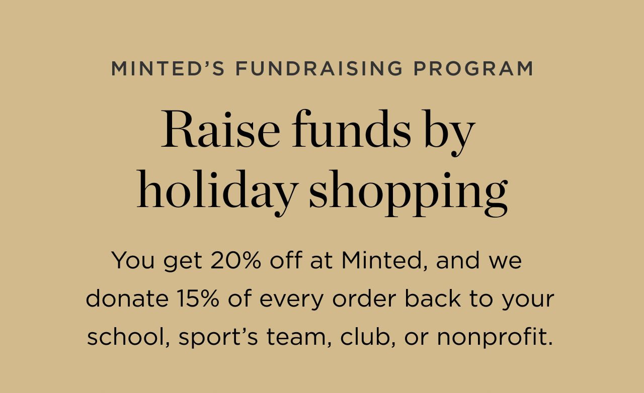 Raise Funds by Holiday Shopping