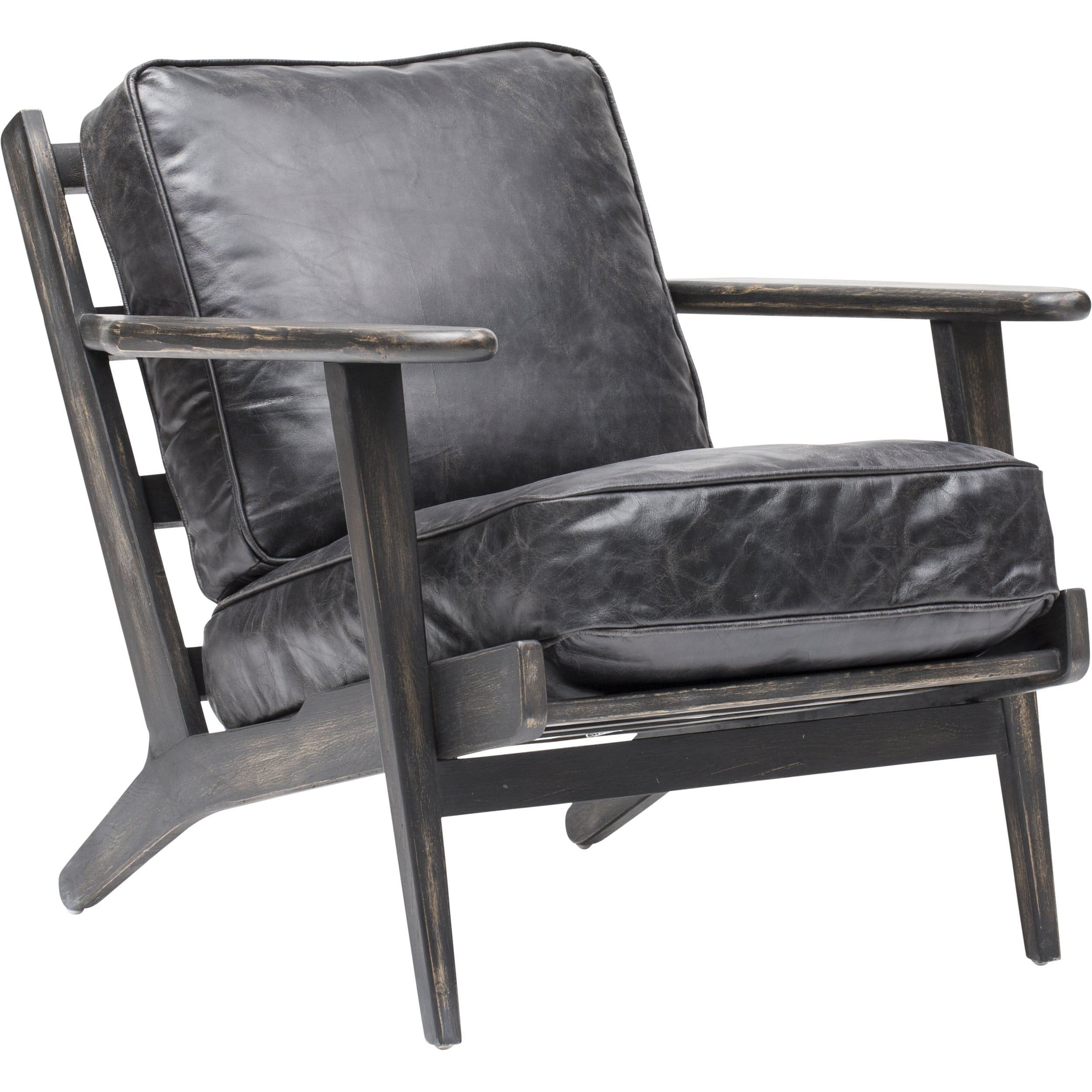 Image of Brooks Leather Lounge Chair, Ebony
