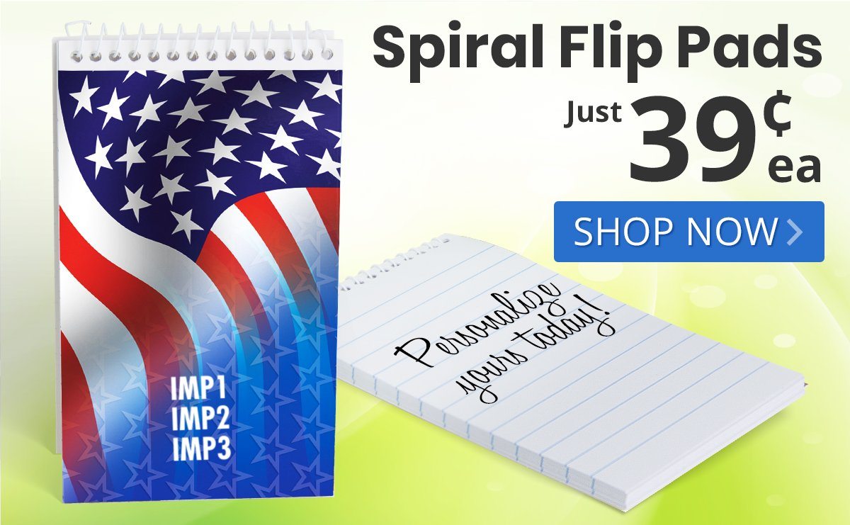 Spiral Flip Pads for only 39¢ each!