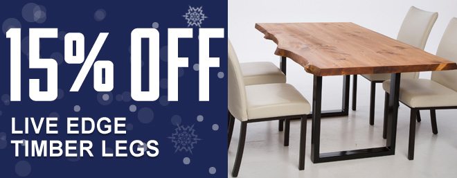 15% Off Live Edge Timber Legs