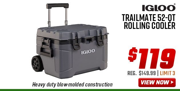 Igloo Trailmate 52-Qt Rolling Cooler