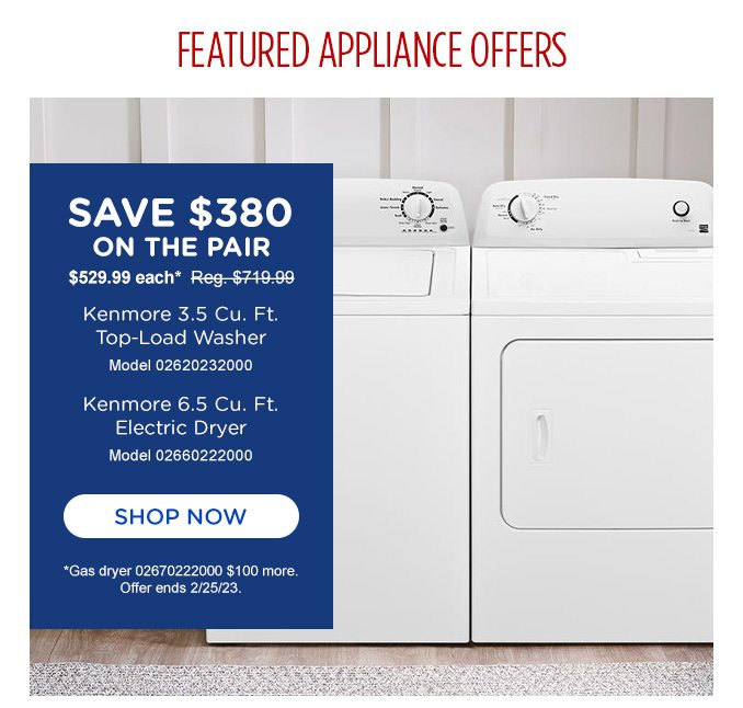 FEATURED APPLIANCE OFFERS