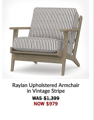 Raylan Upholstered Armchair in Vintage Stripe