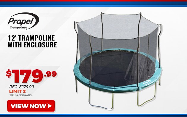 PROPEL 12' TRAMPOLINE WITH ENCLOSURE