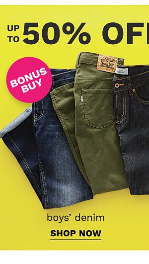 Bonus Buy - Up to 50% off kids' denim. Shop boys' denim.