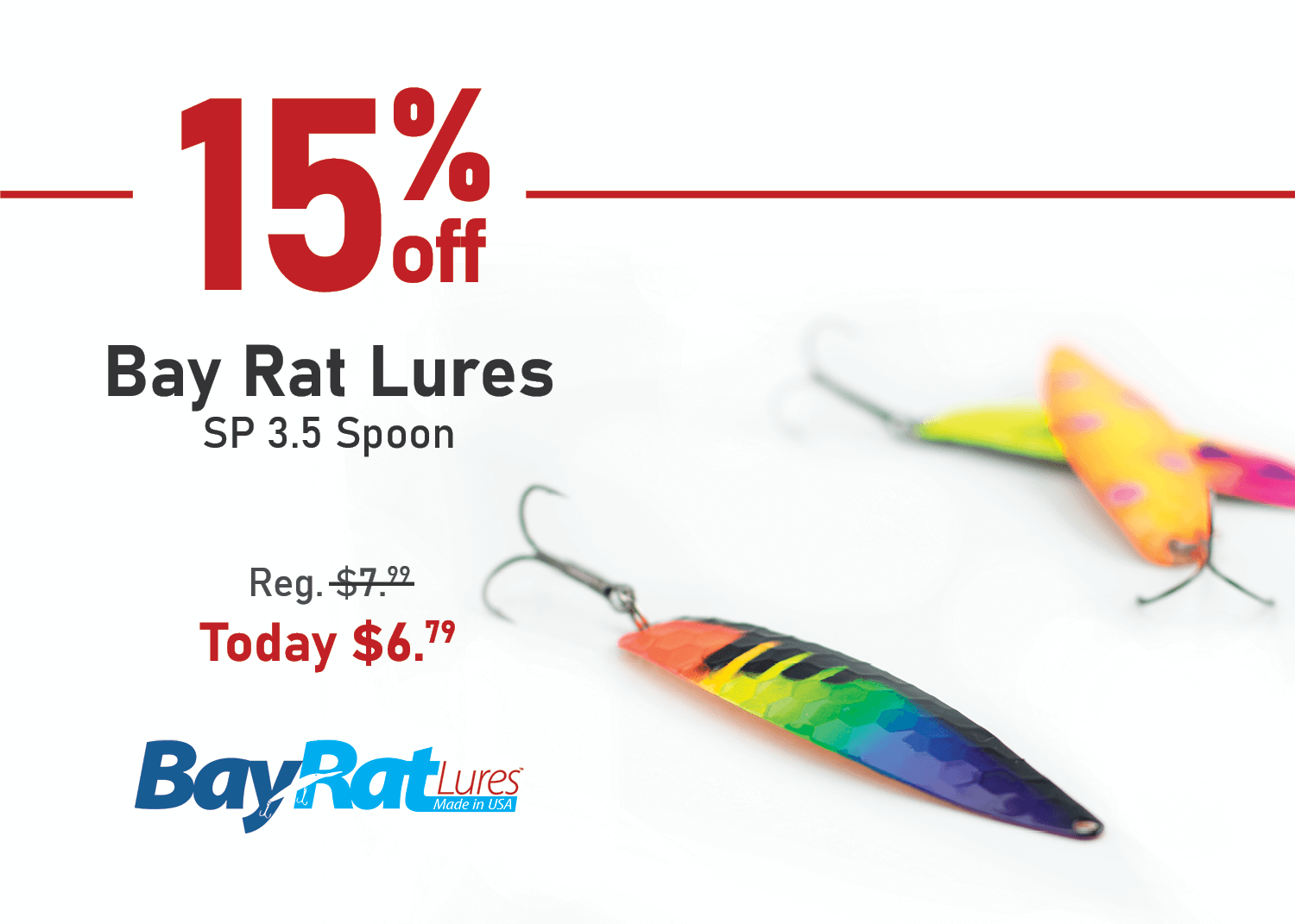 Take 15% off the Bay Rat Lures SP 3.5 Spoon