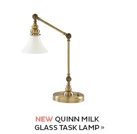 Quinn Milk Glass Task Lamp