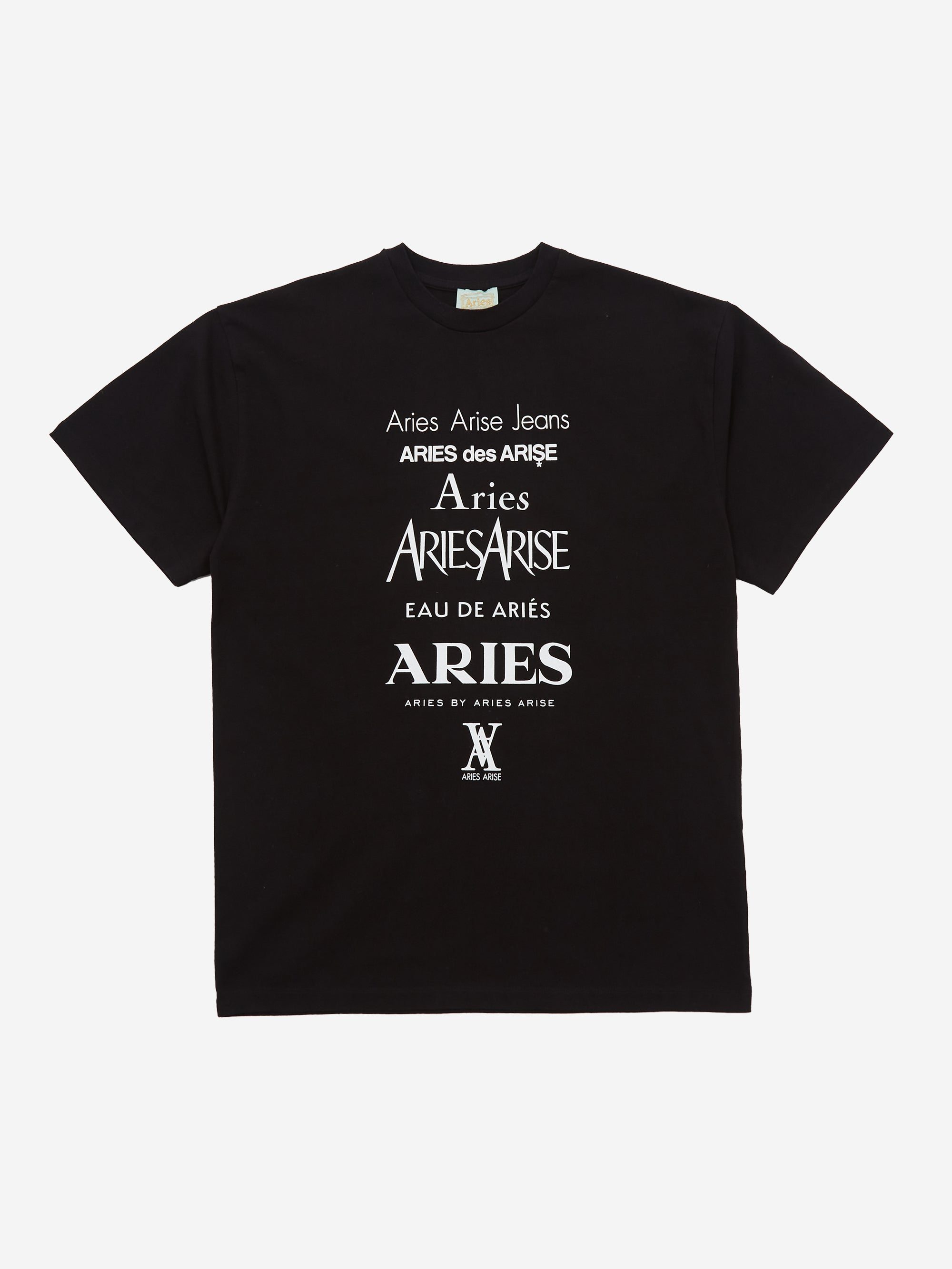 Image of Aries Perfume Short Sleeve T-Shirt - Black