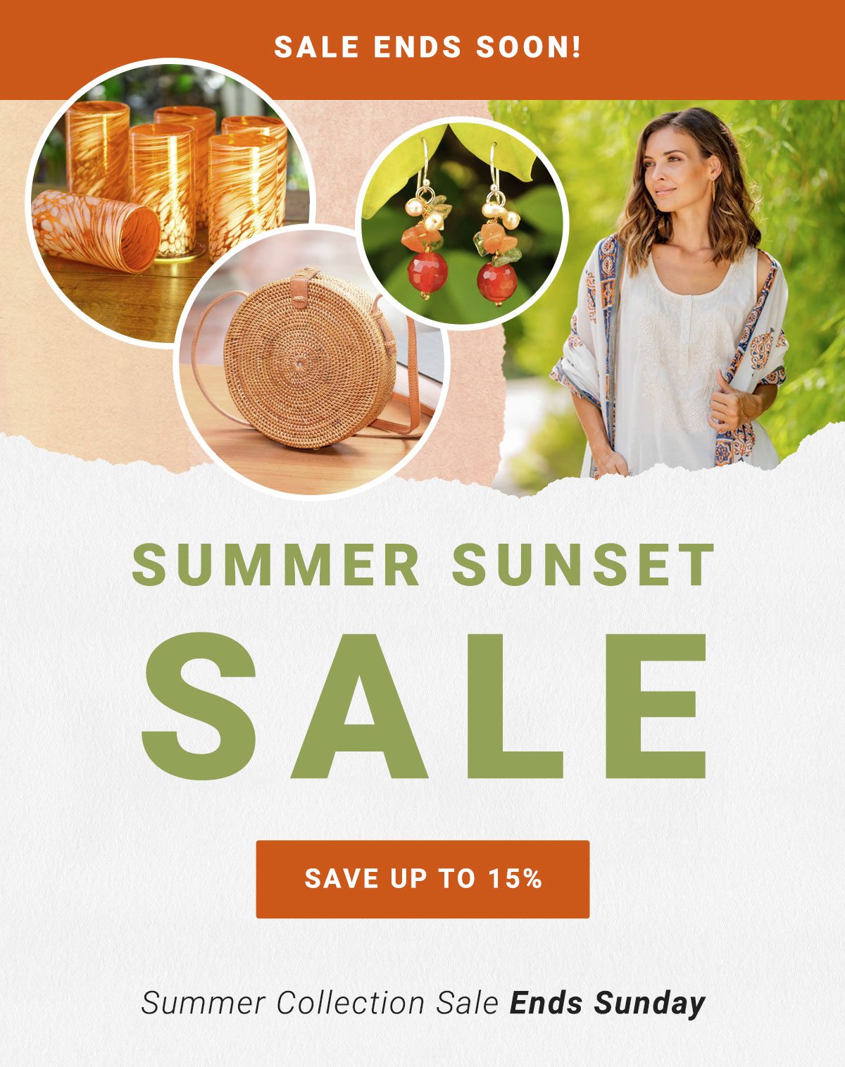 Summer Sunset Sale - Save up to 15% on many items in our Summer Collection