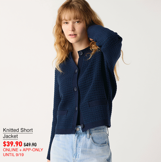 HERO - WOMEN KNITTED SHORT JACKET AND WINDPROOF STAND BLOUSON