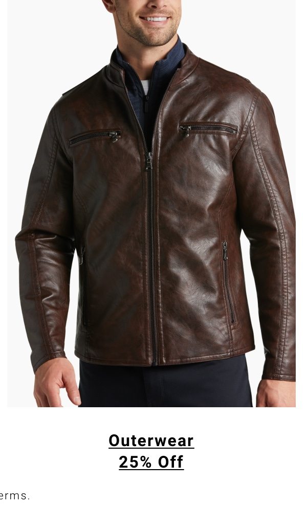 Select Outerwear 25 percent off