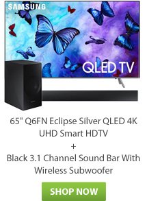 Q6FN QLED TV + 3.1 Channel Sound Bar