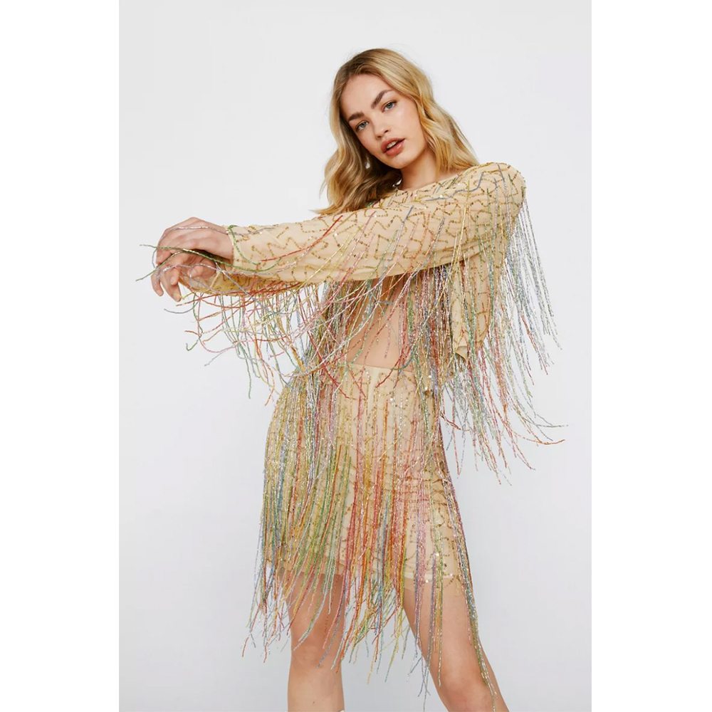 Nasty Gal Tassel Beaded Jacket<br><S>$359</S> $143 (60% Off)